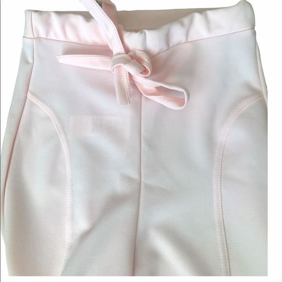 Prettylittlething Size 4 Light Pink Cigarette Trousers with Bow - Picture 3 of 4